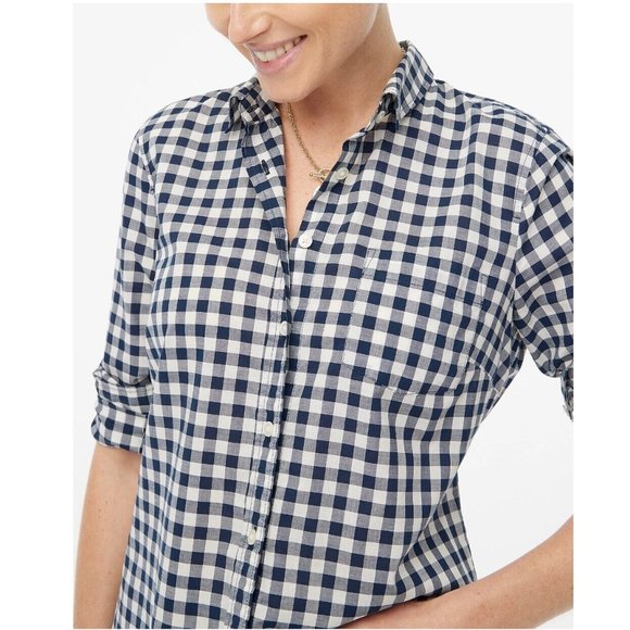JCrew Gingham lightweight cotton shirt in signature fit, XXS - Picture 4 of 4